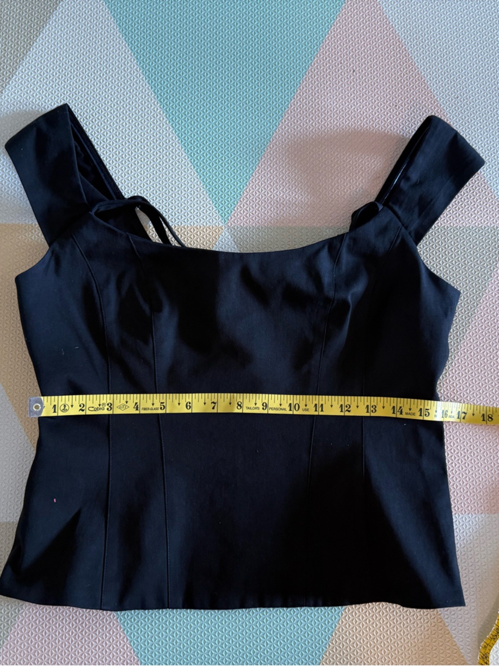 Nanette Lepore Black Corset-Style  Double-Strap Top Size 10 - Picture 7 of 10